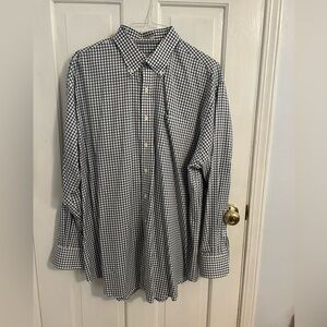 Peter Millar blue checked casual button down shirt - size XXL